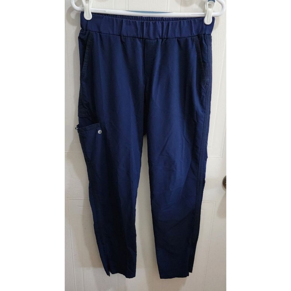 Barco‎ One Wellness Women's Tapered Scrub Pants Zip Ankle Blue BWT505P Size SP